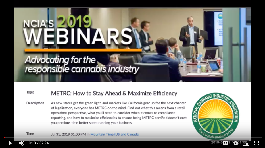 WEBINAR: METRC – How to Stay Ahead & Maximize Efficiency