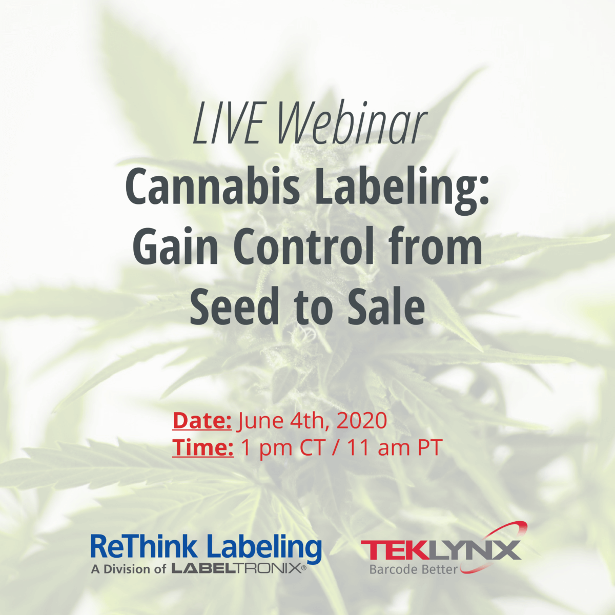 Cannabis Labeling Webinar to Explore Best Practices and Demo Solutions