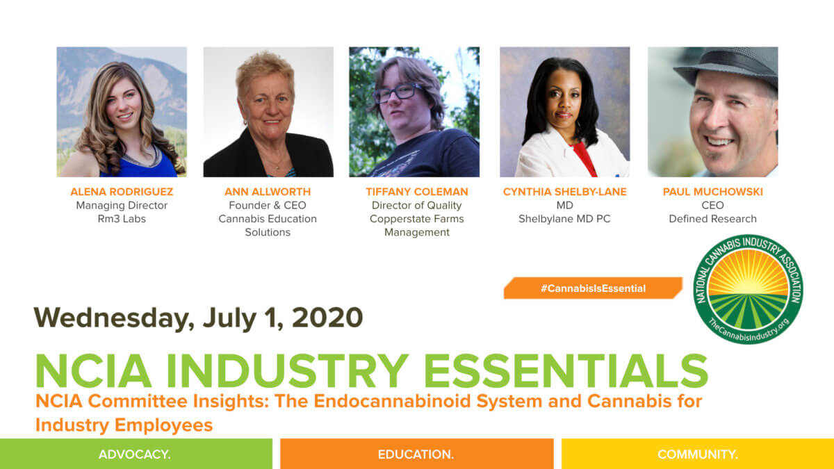 #IndustryEssentials Webinar Recording – NCIA Committee Insights: The Endocannabinoid System and Cannabis for Industry Employees