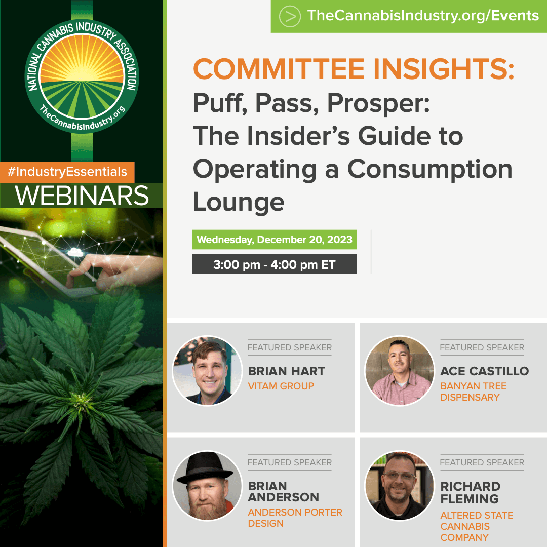 Puff, Pass, Prosper: The Insider’s Guide to Operating a Consumption Lounge | 12.20.23 | Committee Insights